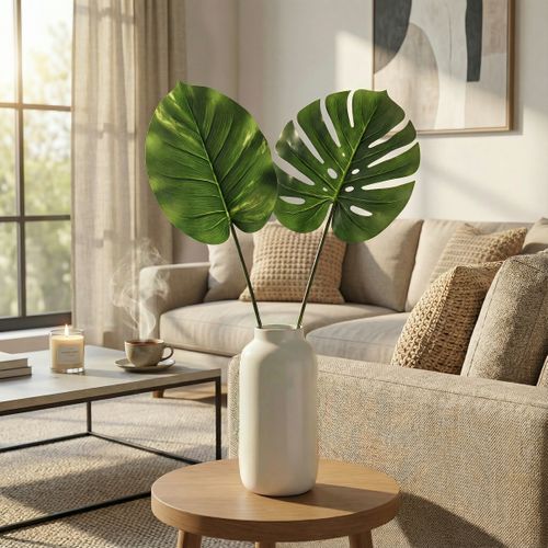 Lys tige 2 fleurs H. 78 cm Vert