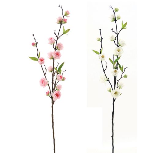 Arecca palme feuillage H100 cm  Blanc / Rose