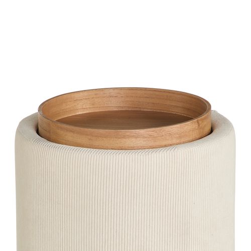 Pouf H. 46 cm SIMON Blanc