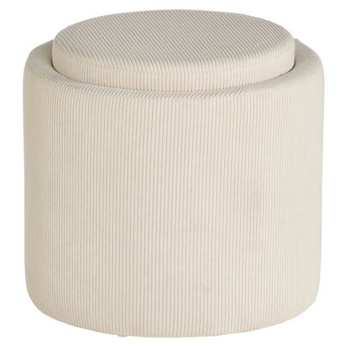 Pouf H. 46 cm SIMON Blanc