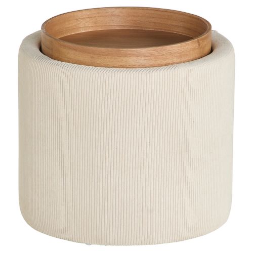 Pouf H. 46 cm SIMON Blanc