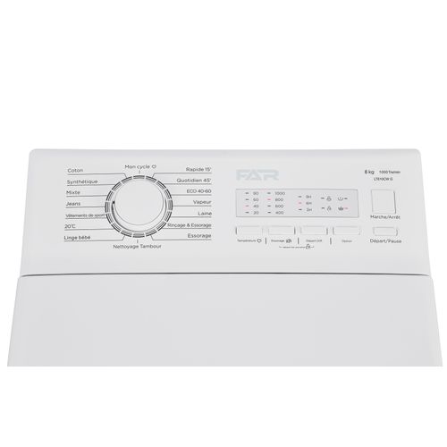 Lave-linge top FAR LT610CW G 6kg