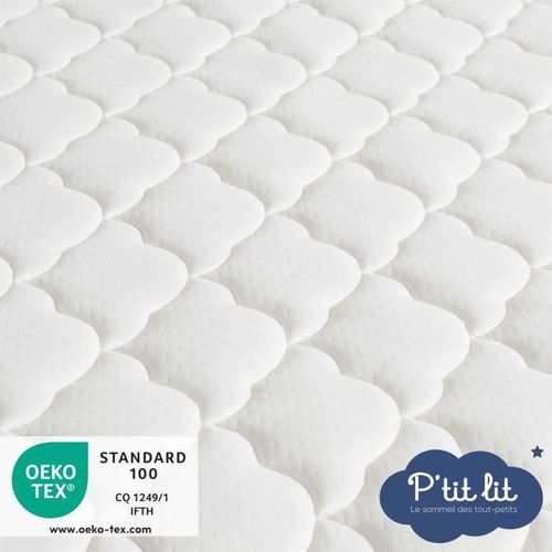 Matelas Bébé Parfait - 60x120x10 Cm - 2 Faces : Été / Hiver - Déhoussable - Anti Acarien