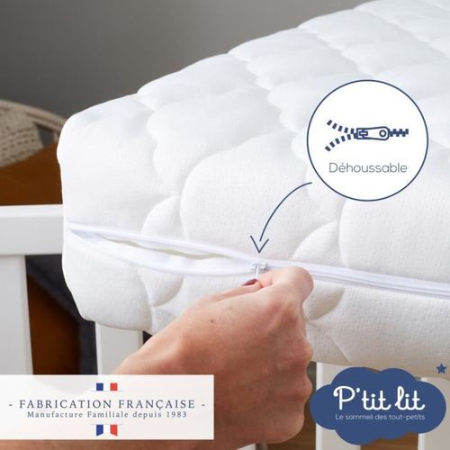 Matelas Bébé Bamboo - 70x140x10 Cm - Viscose Douce - Déhoussable - Sans Traitement Chimique
