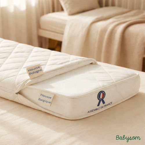 Matelas Cododo Bébé 52x89 Cm - Housse En Viscose De Bamboo - Sans Traitement