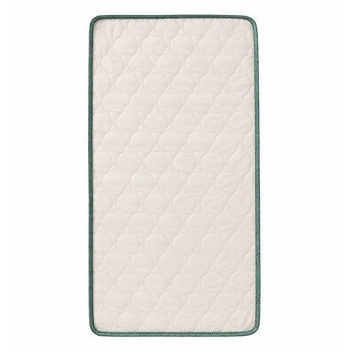 Matelas Bébé 60x120 Cm - Réversible Été/hiver - Sans Traitement - Contour Vert