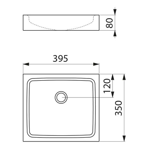 Vasque à Poser - Rectangulaire - Unito