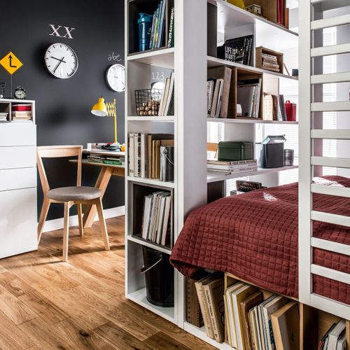 Bibliothèque Multi-rangements H206 Cm - Blanc