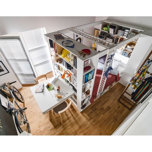 Bibliothèque Multi-rangements H206 Cm - Blanc