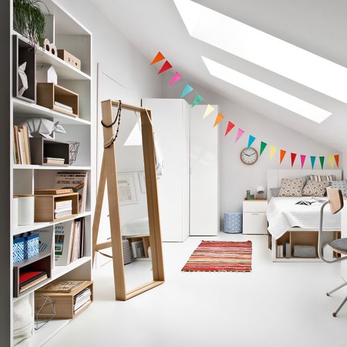 Bibliothèque Multi-rangements 6 Niveaux H206 Cm - Blanc