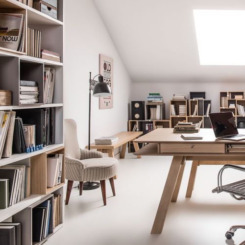 Bibliothèque Multi-rangements 6 Niveaux H206 Cm - Blanc