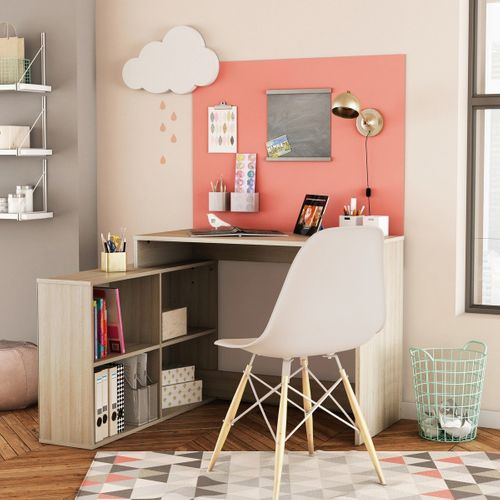 Bureau D'angle Réversible 4 Tiroirs L111,9 Cm