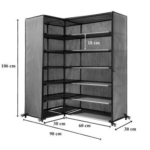 Armoire à Chaussures D'angle - H107 Cm