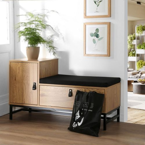 Banc à Chaussures Avec 2 Rangements - L100 Cm