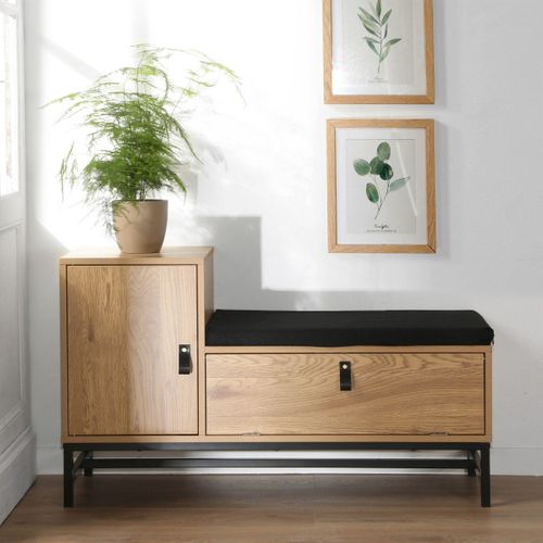 Banc à Chaussures Avec 2 Rangements - L100 Cm