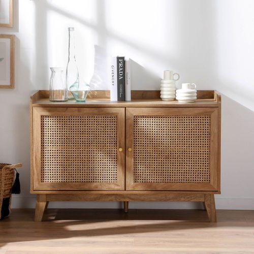 Buffet 2 Portes Et Cannage Rotin - L110 Cm