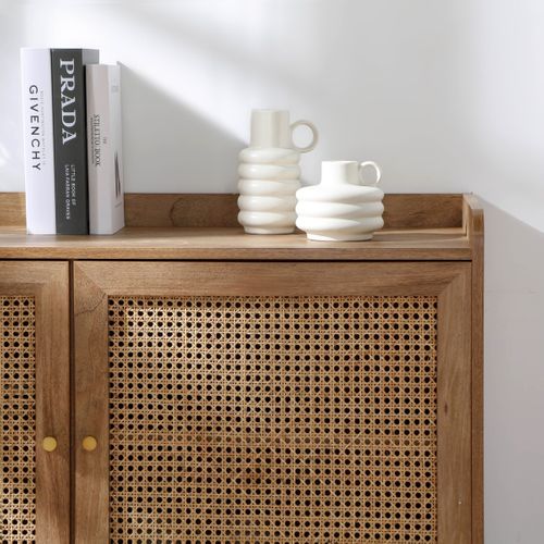 Buffet 2 Portes Et Cannage Rotin - L110 Cm