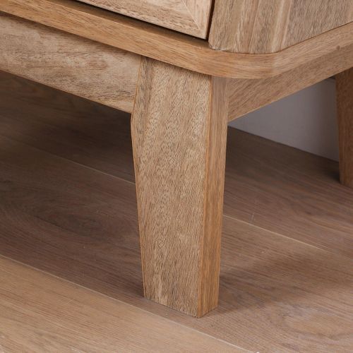 Meuble TV 2 Portes Et Cannage Rotin - L140 Cm