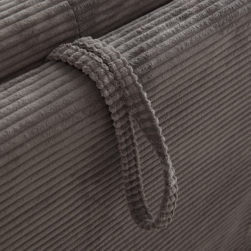 Canapé Convertible 3 Places En Tissu Velours Côtelé
