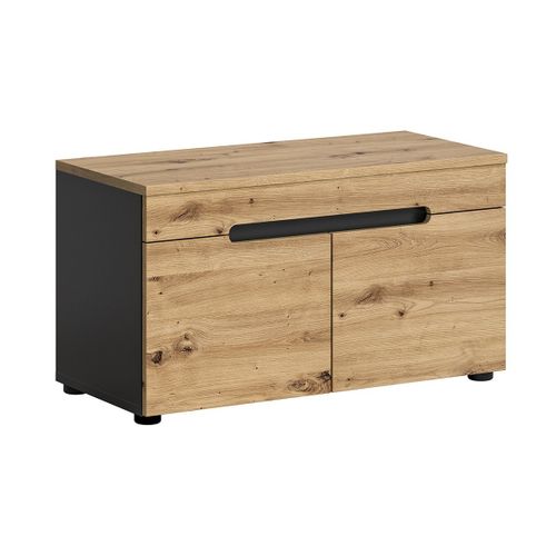 Banc Avec Rangement Chaussures 2 Portes Et 2 Niches L80 Cm