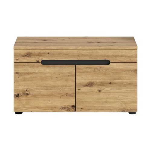 Banc Avec Rangement Chaussures 2 Portes Et 2 Niches L80 Cm