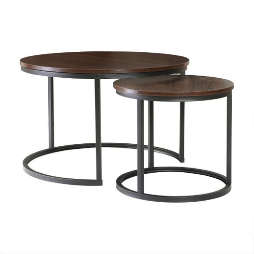 Lot De 2 Tables Basses Gigognes Rondes