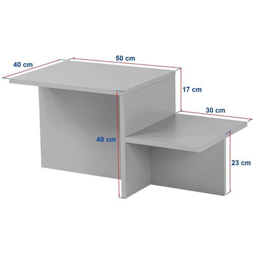 Table Basse En Aggloméré 80 X 40 X 40 Cm Harmony Noyer