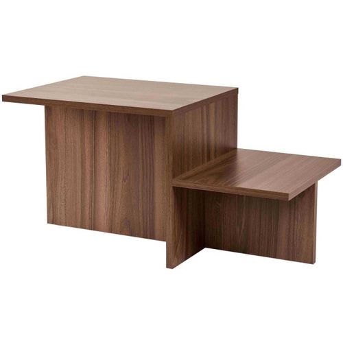 Table Basse En Aggloméré 80 X 40 X 40 Cm Harmony Noyer