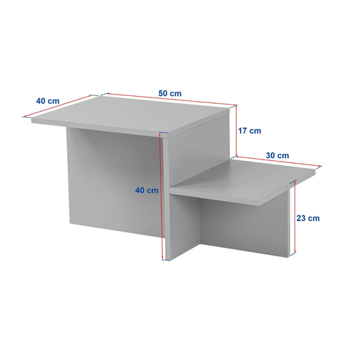 Table Basse En Aggloméré 80 X 40 X 40 Cm Harmony Noyer
