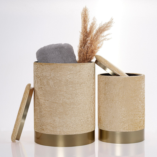 Lot De 2 Poufs Avec Rangement D35 Cm