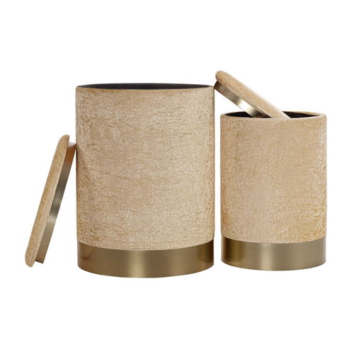 Lot De 2 Poufs Avec Rangement D35 Cm