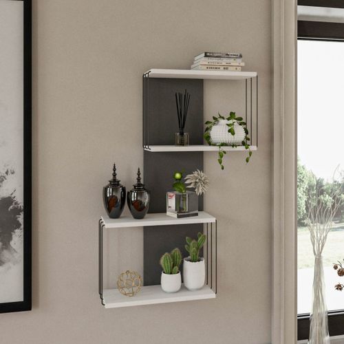Etagère Murale Avec 2 Niches H96 Cm