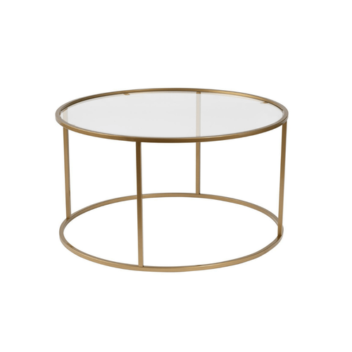 Table Basse Ronde Plateau En Verre D80 Cm