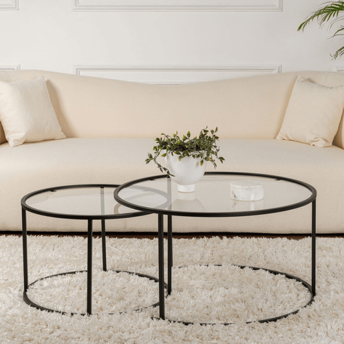 Lot De 2 Tables Basses Gigognes D80 Cm