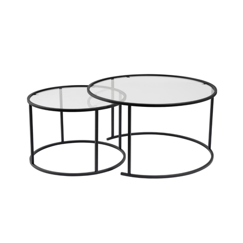 Lot De 2 Tables Basses Gigognes D80 Cm