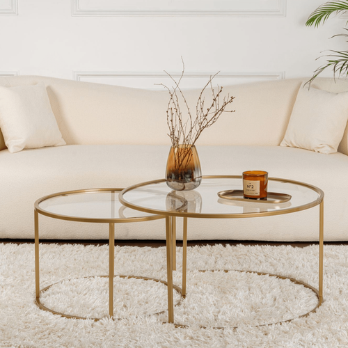 Lot De 2 Tables Basses Gigognes D80 Cm