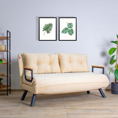 Canapé Lit 2 Places Convertible L133 Cm