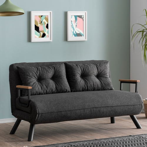 Canapé Lit 2 Places Convertible L133 Cm