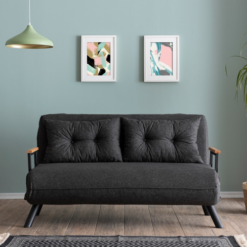 Canapé Lit 2 Places Convertible L133 Cm