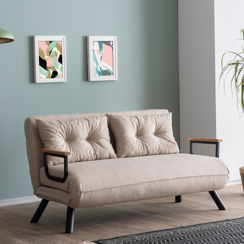 Canapé Lit 2 Places Convertible L133 Cm