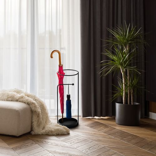 Porte Parapluie En Métal Noir H60 Cm