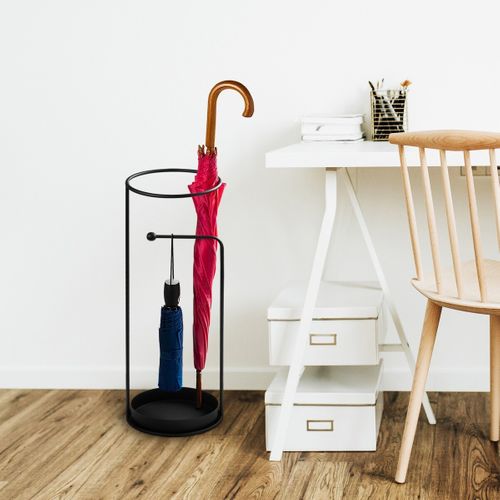 Porte Parapluie En Métal Noir H60 Cm