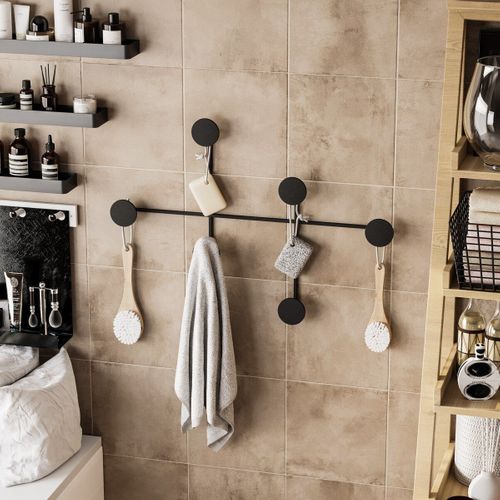 Porte Manteaux Mural 6 Patères H60 Cm