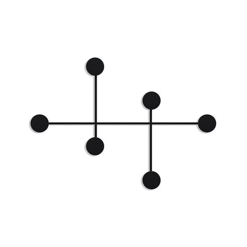 Porte Manteaux Mural 6 Patères H60 Cm