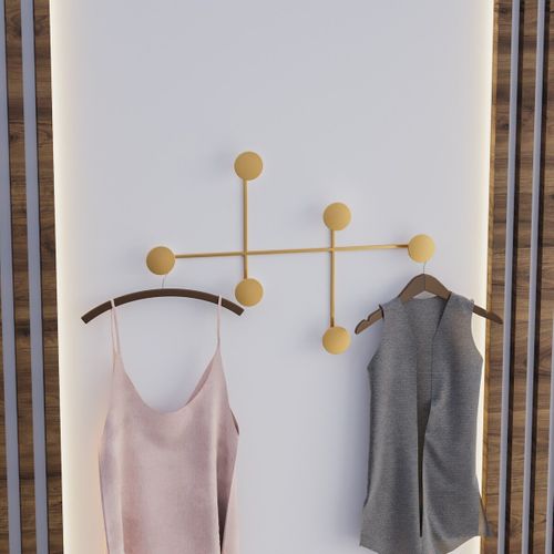 Porte Manteaux Mural 6 Patères H60 Cm