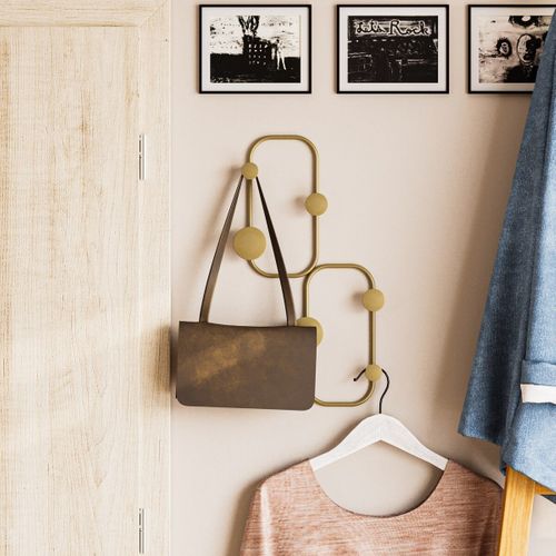 Porte Manteaux Mural En Métal H48 Cm