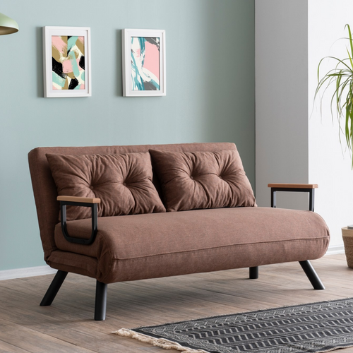 Canapé Lit 2 Places Convertible L133 Cm