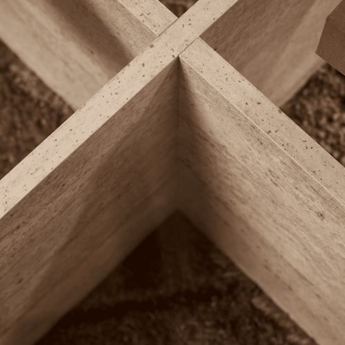 Table Basse Pieds Croisés Et Plateau En Verre D75 Cm