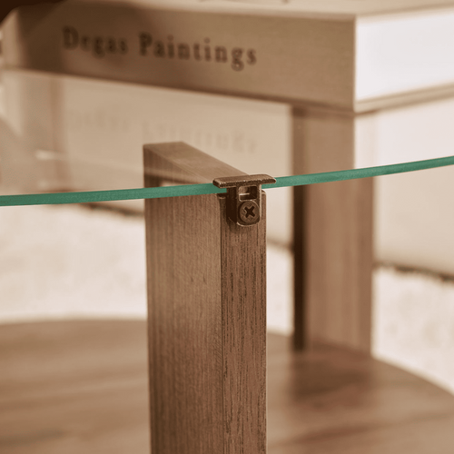 Table Basse 2 Plateaux 1 En Verre Trempé D75 Cm