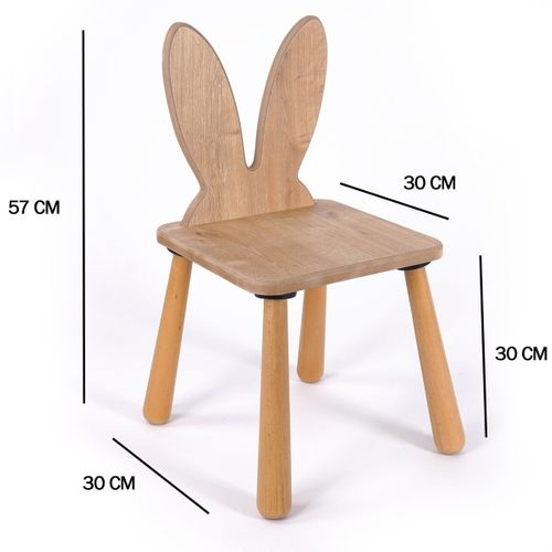 Chaise Pour Enfant Dossier Lapin L30 Cm